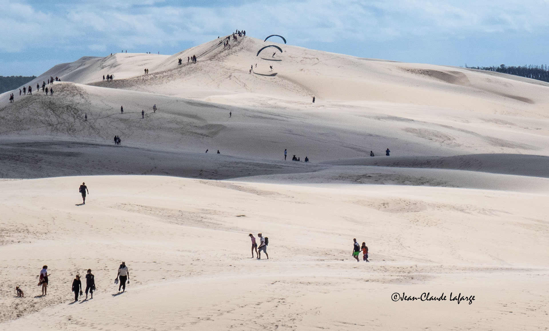 La Dune du pilat en contre-jour.